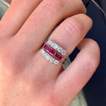 Art Deco Ruby & Diamond Ring-Charlotte Sayers Antique Jewellery