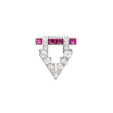 Art Deco Ruby and Diamond Clip-Charlotte Sayers Antique Jewellery
