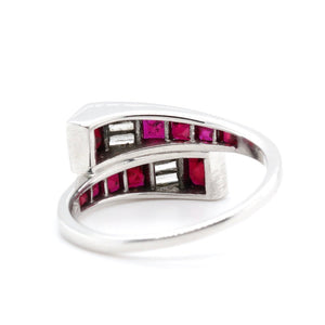 Art Deco Ruby and Diamond Ring-Charlotte Sayers Antique Jewellery