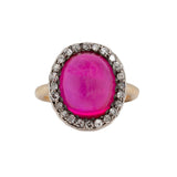 Art Deco Ruby and Diamond Ring-Charlotte Sayers Antique Jewellery
