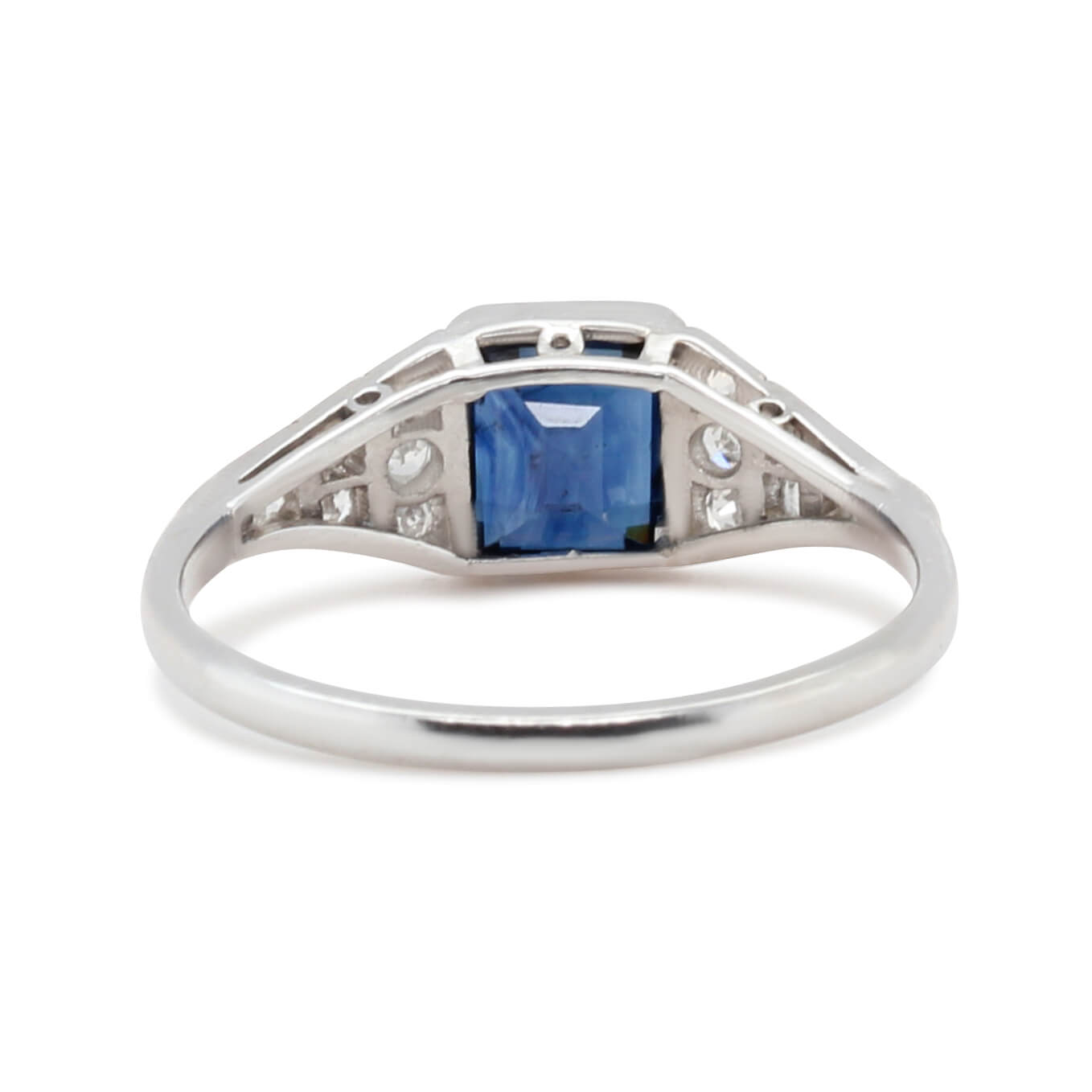 Art Deco Sapphire and Diamond Ring-Charlotte Sayers Antique Jewellery