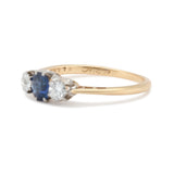 Art Deco Sapphire and Diamond Ring-Charlotte Sayers Antique Jewellery