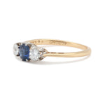 Art Deco Sapphire and Diamond Ring-Charlotte Sayers Antique Jewellery