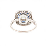 Art Deco Style Sapphire and Diamond Ring-Charlotte Sayers Antique Jewellery