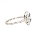 Art Deco Style Sapphire and Diamond Ring-Charlotte Sayers Antique Jewellery