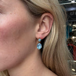 Art Deco Synthetic Spinel Earrings-Charlotte Sayers Antique Jewellery