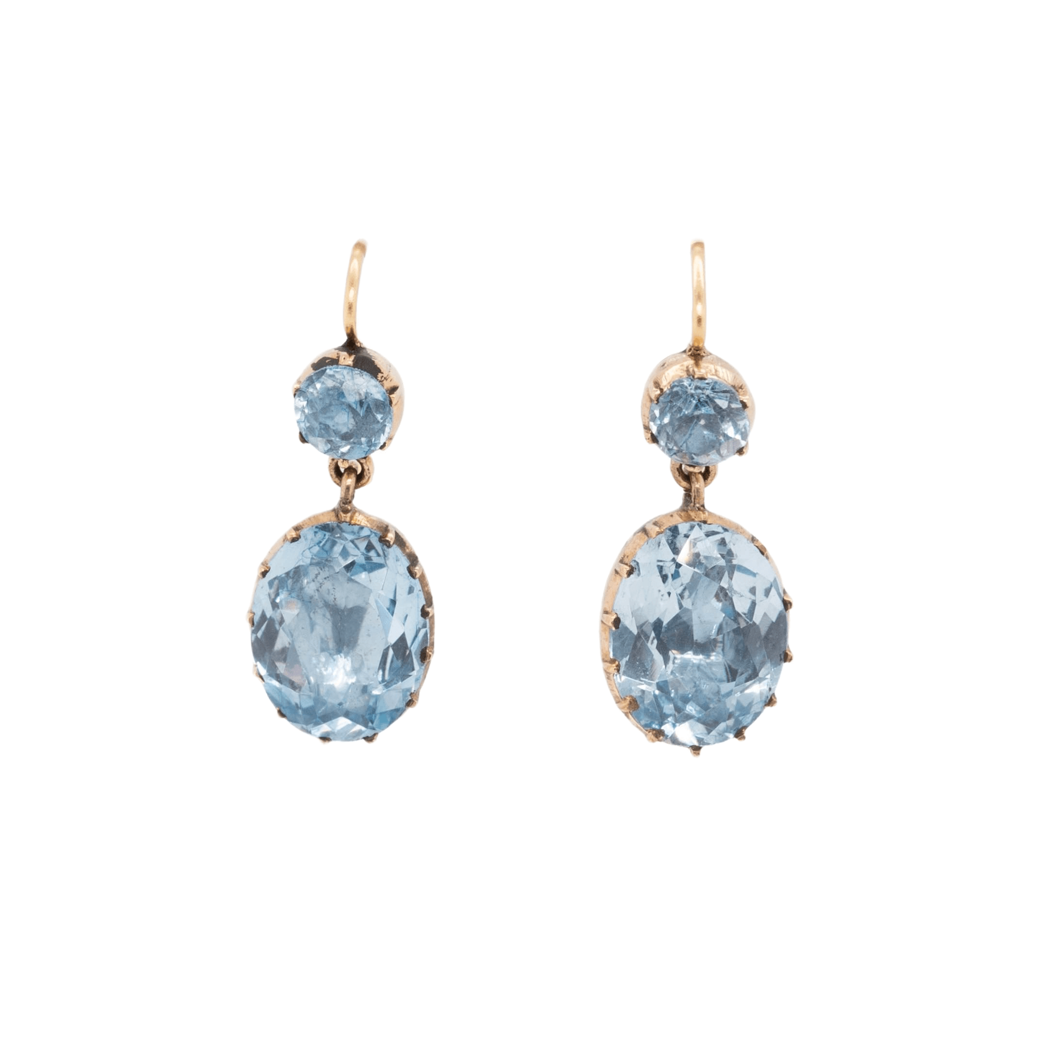 Art Deco Synthetic Spinel Earrings-Charlotte Sayers Antique Jewellery