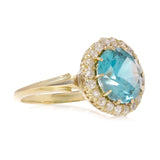 Art Deco Zircon Cluster Ring-Charlotte Sayers Antique Jewellery