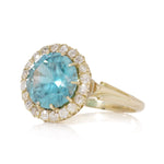 Art Deco Zircon Cluster Ring-Charlotte Sayers Antique Jewellery