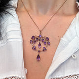 Art Nouveau Amethyst and Pearl Pendant-Charlotte Sayers Antique Jewellery