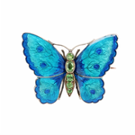 Art Nouveau Blue Enamel Butterfly Brooch-Charlotte Sayers Antique Jewellery