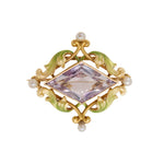 Arts Crafts Amethyst Brooch-Charlotte Sayers Antique Jewellery