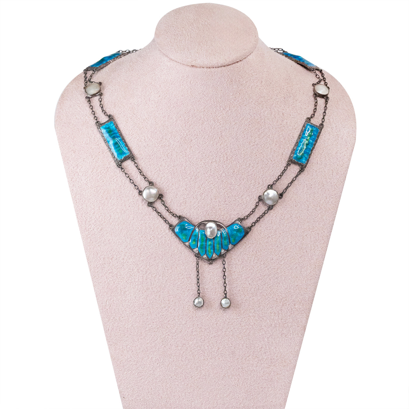 Arts and Crafts Enamel Necklace-Charlotte Sayers Antique Jewellery