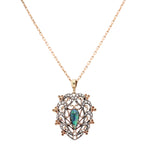 Arts and Crafts Opal and Diamond Pendant-Charlotte Sayers Antique Jewellery