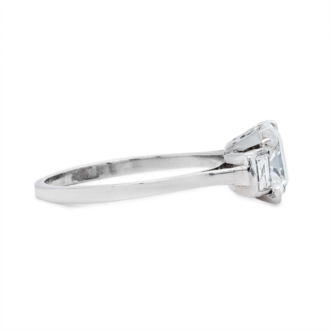 Asscher Cut Diamond Ring-Charlotte Sayers Antique Jewellery