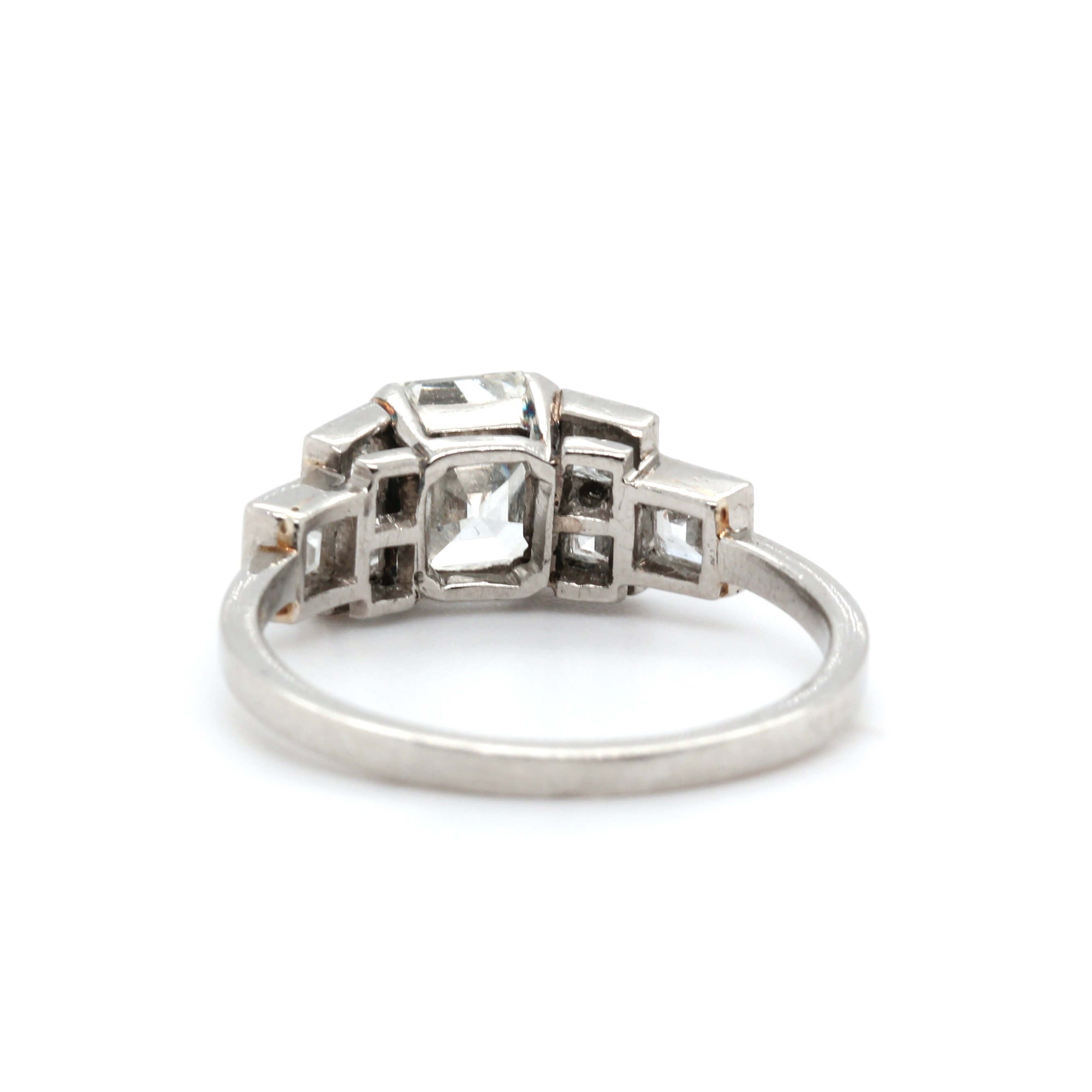 Asscher Cut Diamond Ring-Charlotte Sayers Antique Jewellery