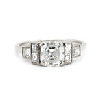 Asscher Cut Diamond Ring-Charlotte Sayers Antique Jewellery