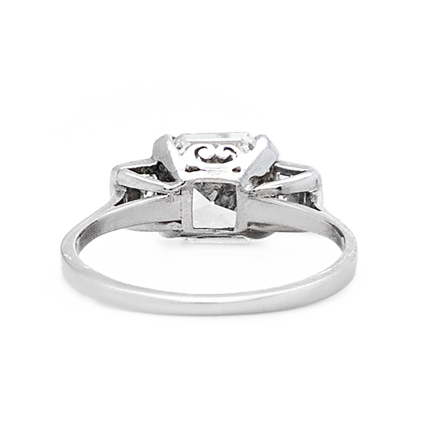 Asscher Cut Diamond Ring-Charlotte Sayers Antique Jewellery