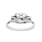 Asscher Cut Diamond Ring-Charlotte Sayers Antique Jewellery