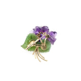 Austrian Violet Brooch-Charlotte Sayers Antique Jewellery