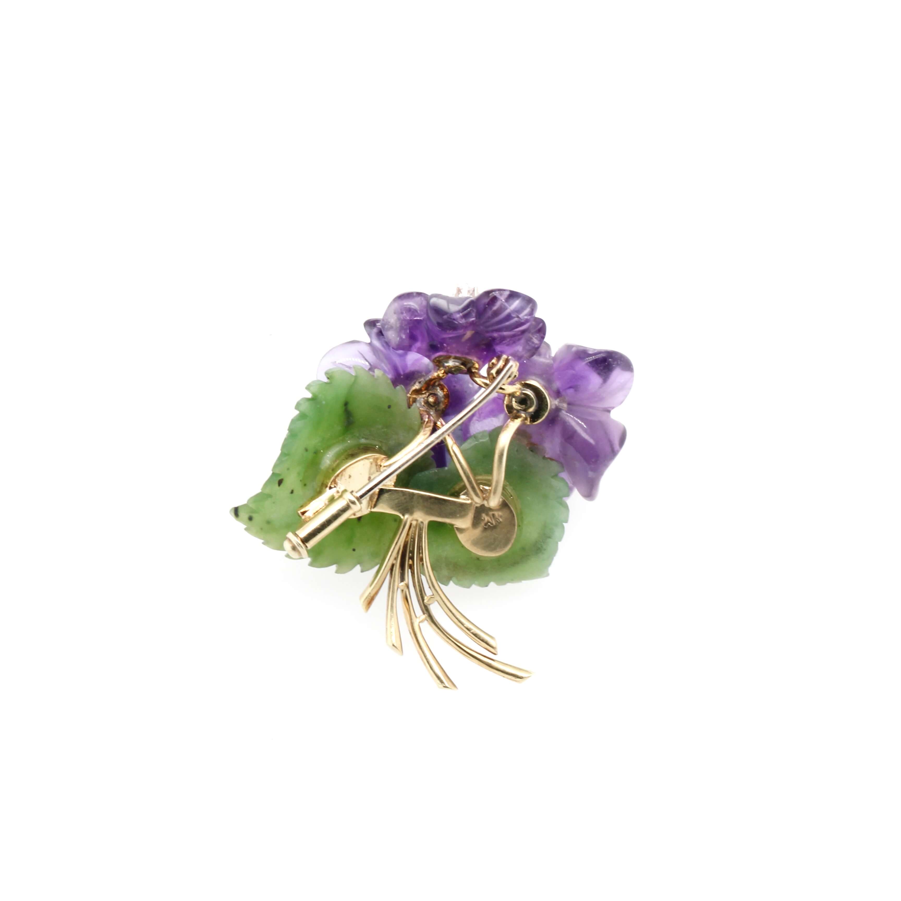 Austrian Violet Brooch-Charlotte Sayers Antique Jewellery