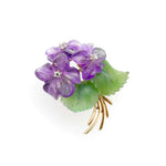 Austrian Violet Flower Brooch-Charlotte Sayers Antique Jewellery