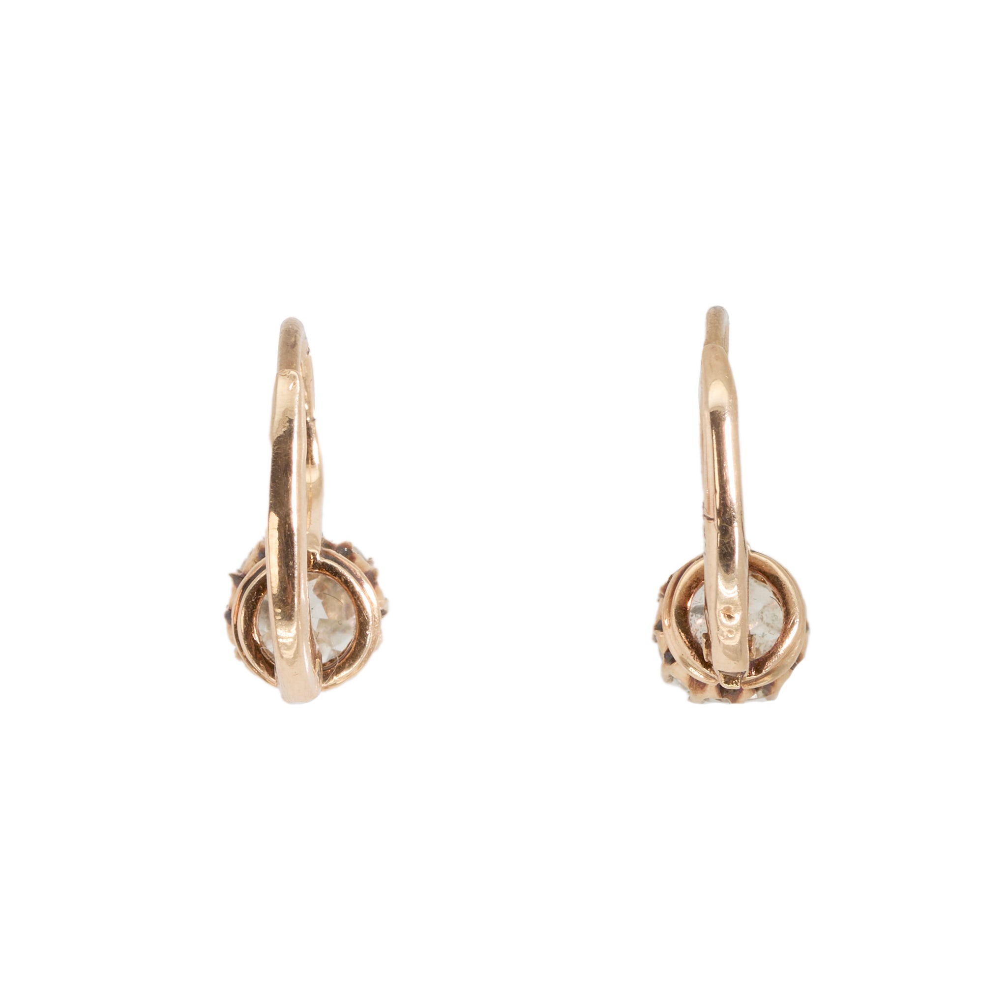 Austro-Hungarian Diamond Earrings-Charlotte Sayers Antique Jewellery