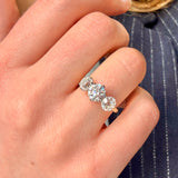 Edwardian 2.55 Carat Three Stone Diamond Ring