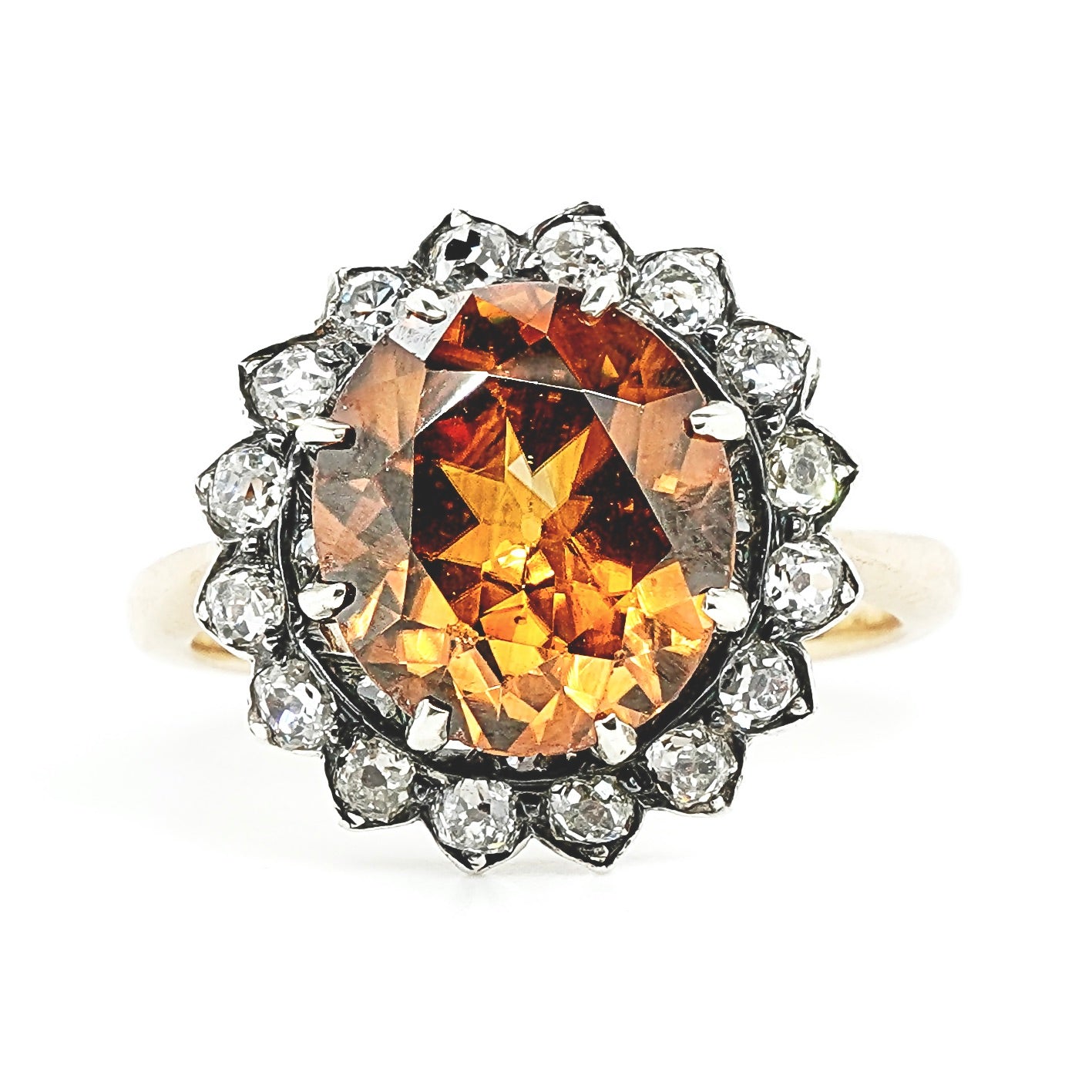 Victorian Zircon and Diamond Ring