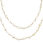 Baroque Freshwater Pearl Guard Chain-Charlotte Sayers Antique Jewellery