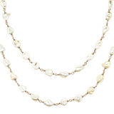 Baroque Freshwater Pearl Guard Chain-Charlotte Sayers Antique Jewellery