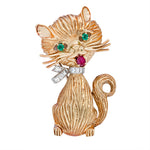 Ben Rosenfeld Cat Brooch-Charlotte Sayers Antique Jewellery