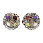 Bernard Instone Flower Earrings-Charlotte Sayers Antique Jewellery