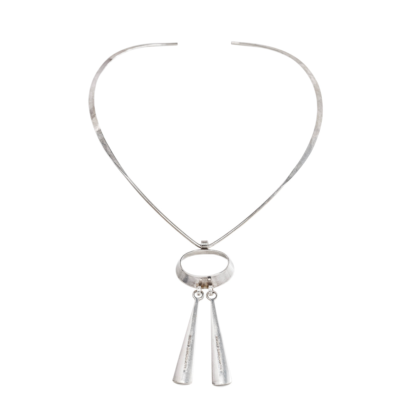 Bjjorn Sigourd Ostern for David Andersen Silver Torque & Pendant-Charlotte Sayers Antique Jewellery