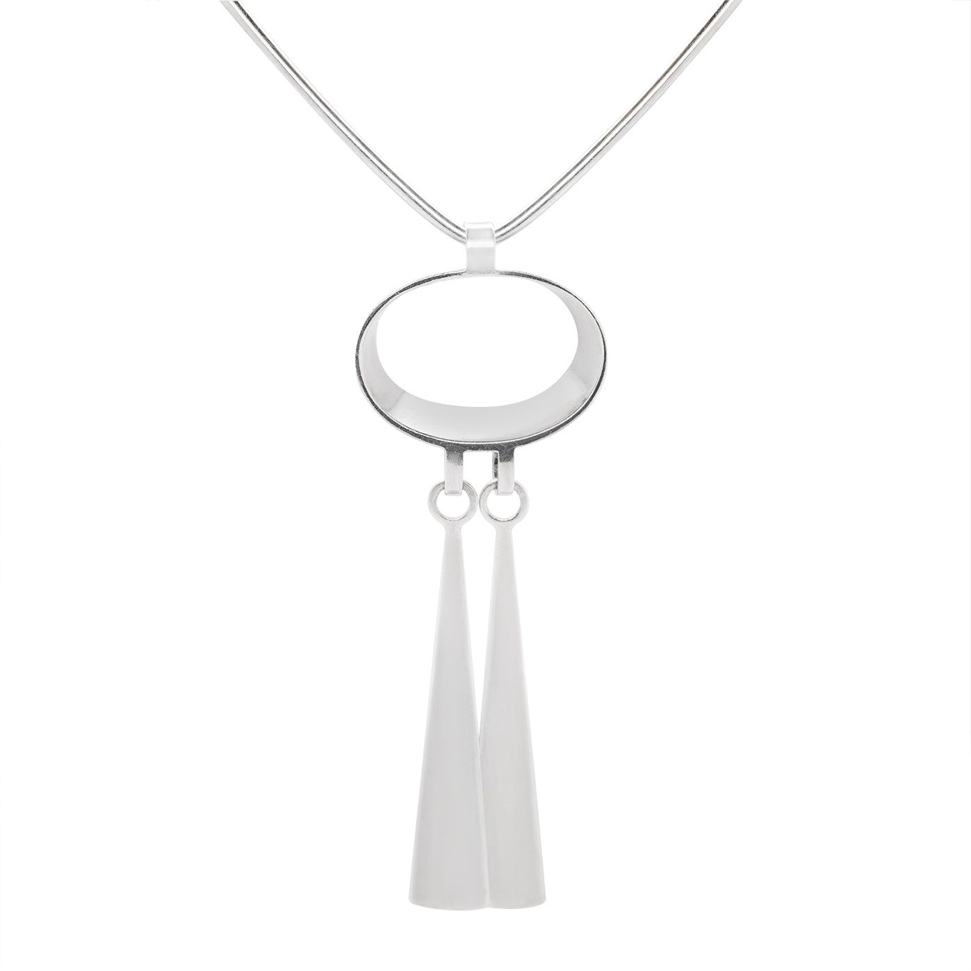 Bjjorn Sigourd Ostern for David Andersen Silver Torque & Pendant-Charlotte Sayers Antique Jewellery