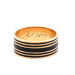 Black Enamel and Gold Georgian Memorial Band Ring-Charlotte Sayers Antique Jewellery