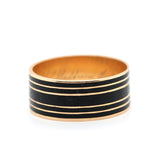 Black Enamel and Gold Georgian Memorial Band Ring-Charlotte Sayers Antique Jewellery