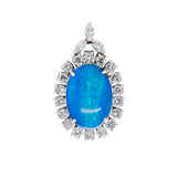 Black Opal and Diamond Pendant-Charlotte Sayers Antique Jewellery