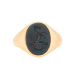 Bloodstone and Gold Signet Ring-Charlotte Sayers Antique Jewellery