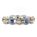 Blue and Colourless Paste Bracelet-Charlotte Sayers Antique Jewellery