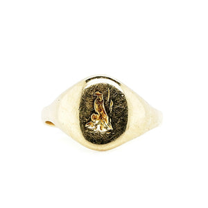Boars Head Signet Ring-Charlotte Sayers Antique Jewellery