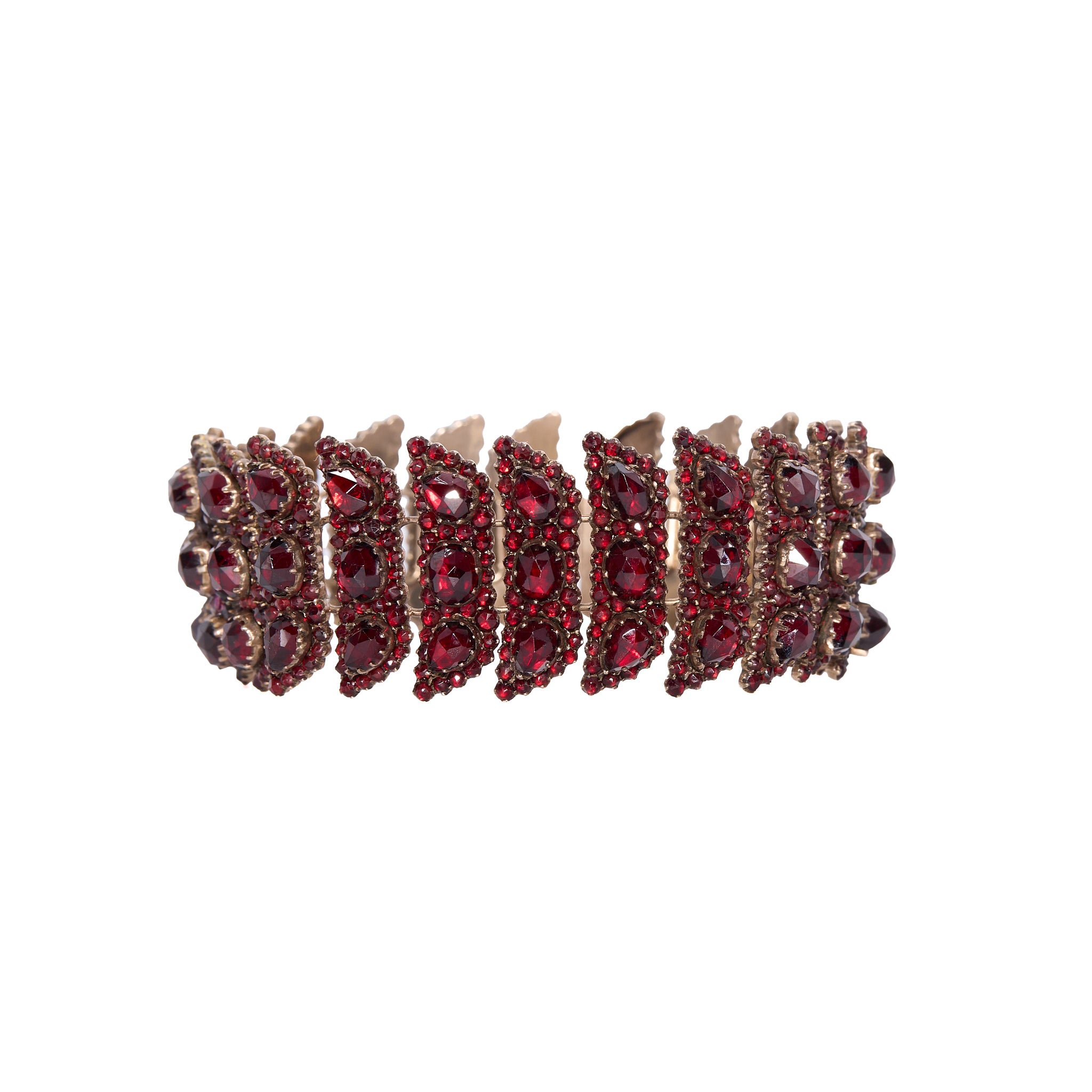 Bohemian Garnet Bracelet-Charlotte Sayers Antique Jewellery