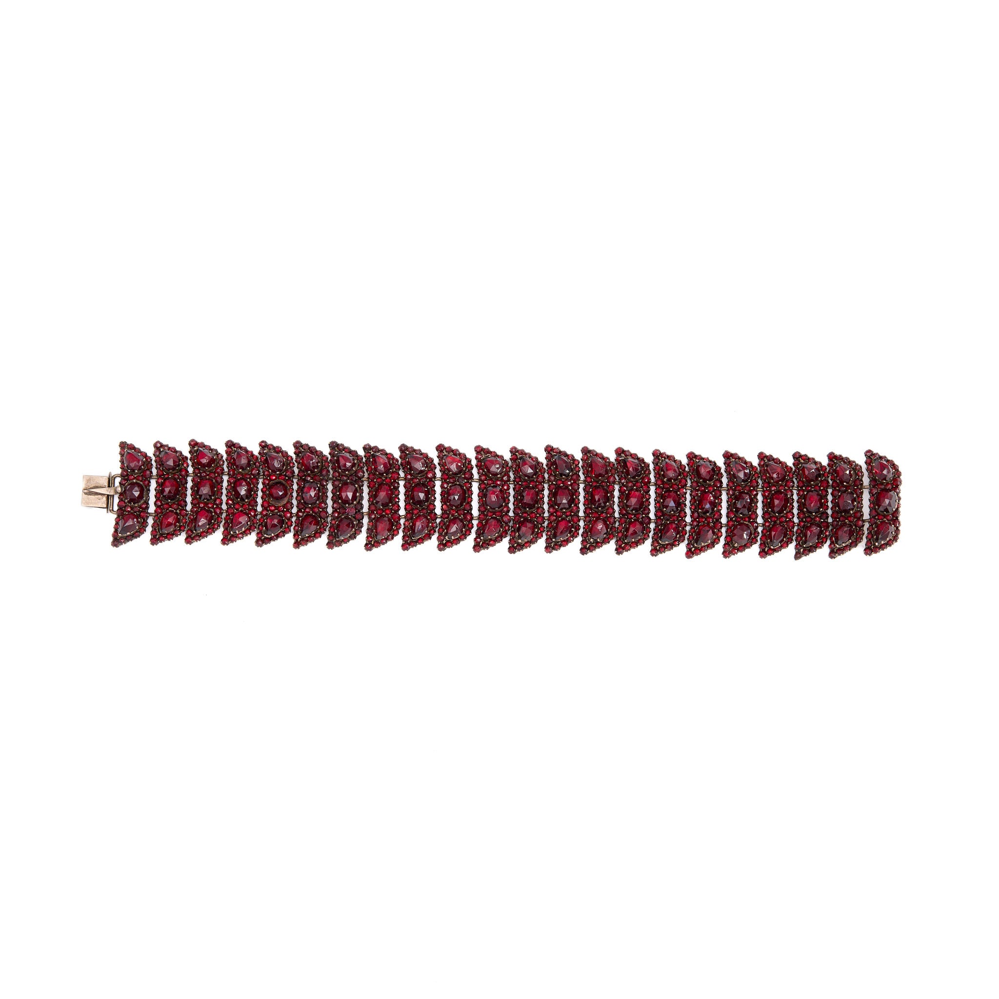 Bohemian Garnet Bracelet-Charlotte Sayers Antique Jewellery