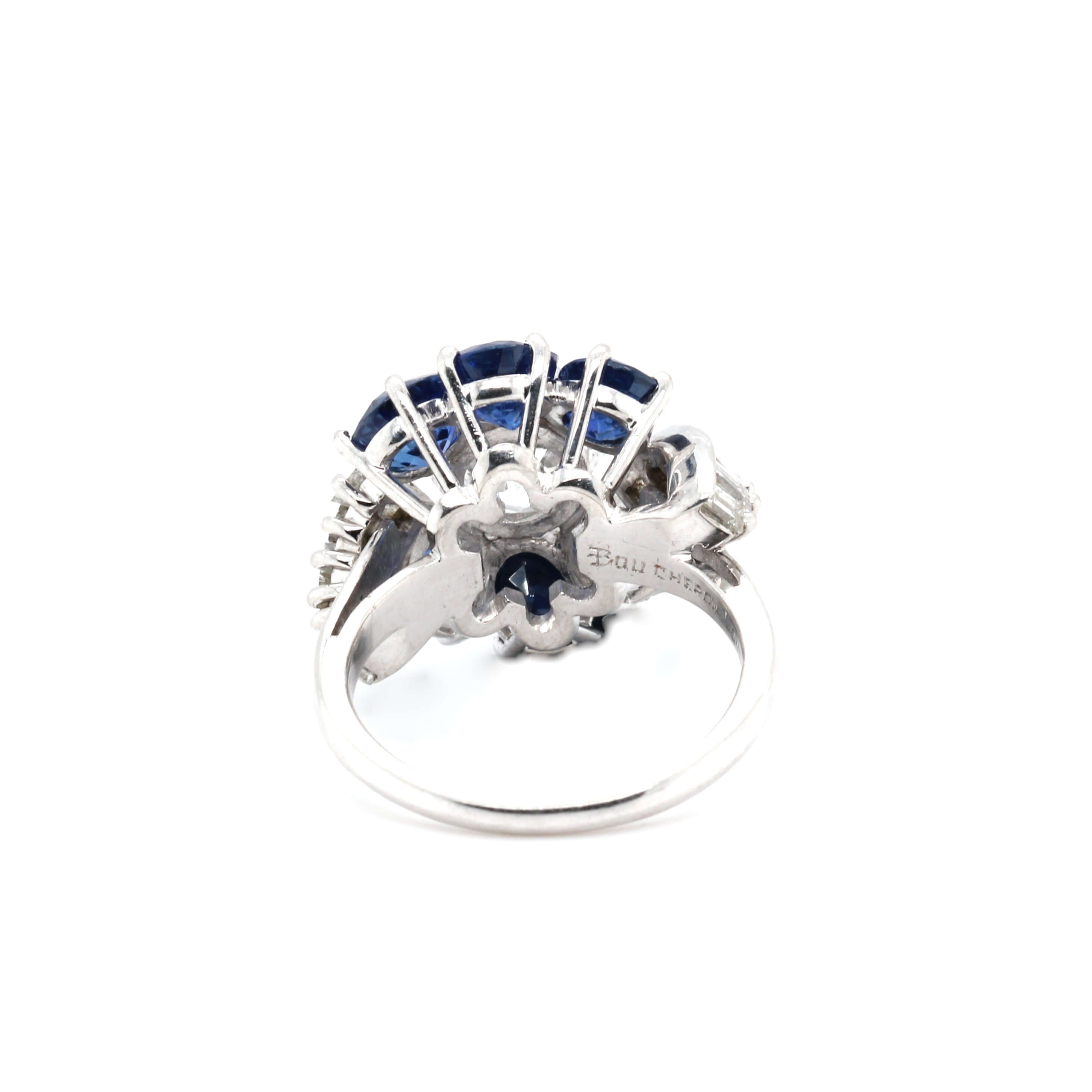 Boucheron Sapphire and Diamond Ring-Charlotte Sayers Antique Jewellery