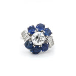 Boucheron Sapphire and Diamond Ring-Charlotte Sayers Antique Jewellery