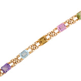 Multi Gem Gold Bracelet