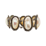 Cut Steel Mother of Pearl Bracelet