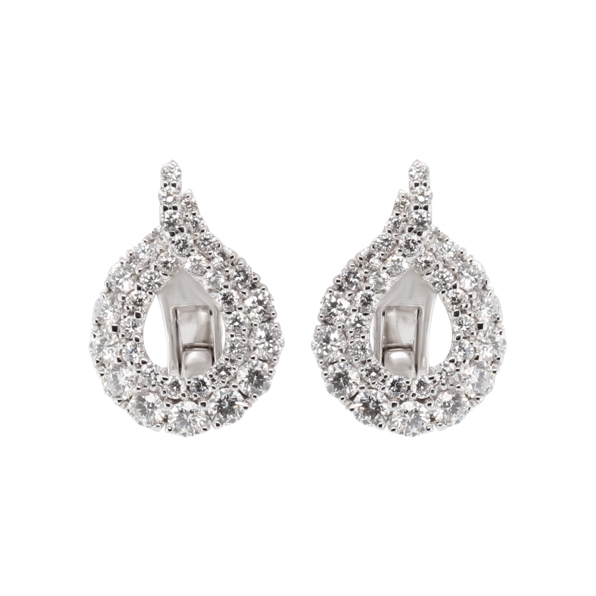 Brilliant Cut Diamond Earrings-Charlotte Sayers Antique Jewellery