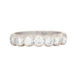 Brilliant Cut Diamond Half Eternity Ring-Charlotte Sayers Antique Jewellery