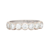 Brilliant Cut Diamond Half Eternity Ring-Charlotte Sayers Antique Jewellery